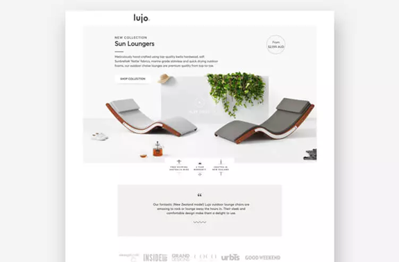 lujo-landing-page-design-sacredthemes-layout